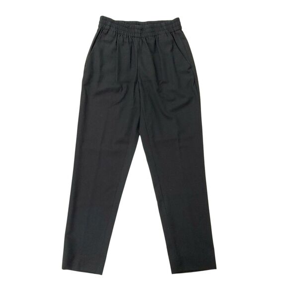 Everlane Wool GoWeave Easy Pants Womens 00 Black Tapered Comfort Lightweight - Picture 1 of 12